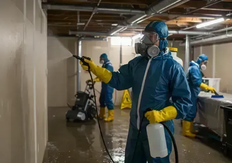 Basement Sanitization and Antimicrobial Treatment process in Grayville, IL